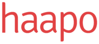 logo haapo red lettering